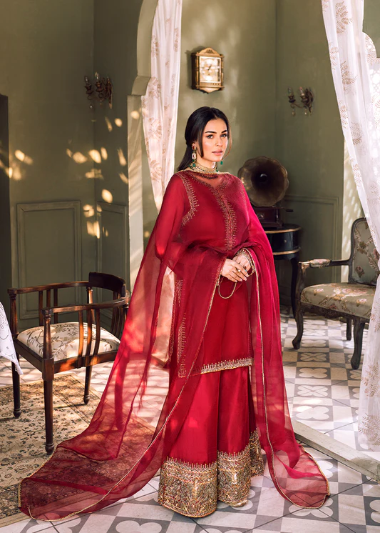 Pastel Pink Organza Dupatta