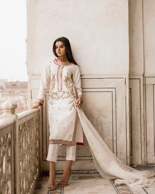 White Chikankari Kurti